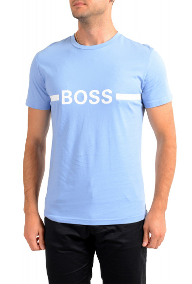 Hugo Boss Men's "T-Shirt RN Slim Fit" Blue Crewneck T-Shirt