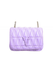 Versace Women's Purple Virtus Quilted Leather Evening Bag: Picture 2