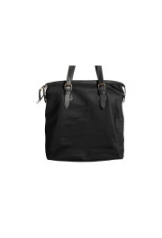 Burberry Women's "Trenton" Black Leather Trimmed Tote Handbag Bag: Picture 5