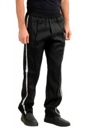 Dsquared2 Men's "Gym Fit" Black Embellished Silk Wool Pants: Picture 2