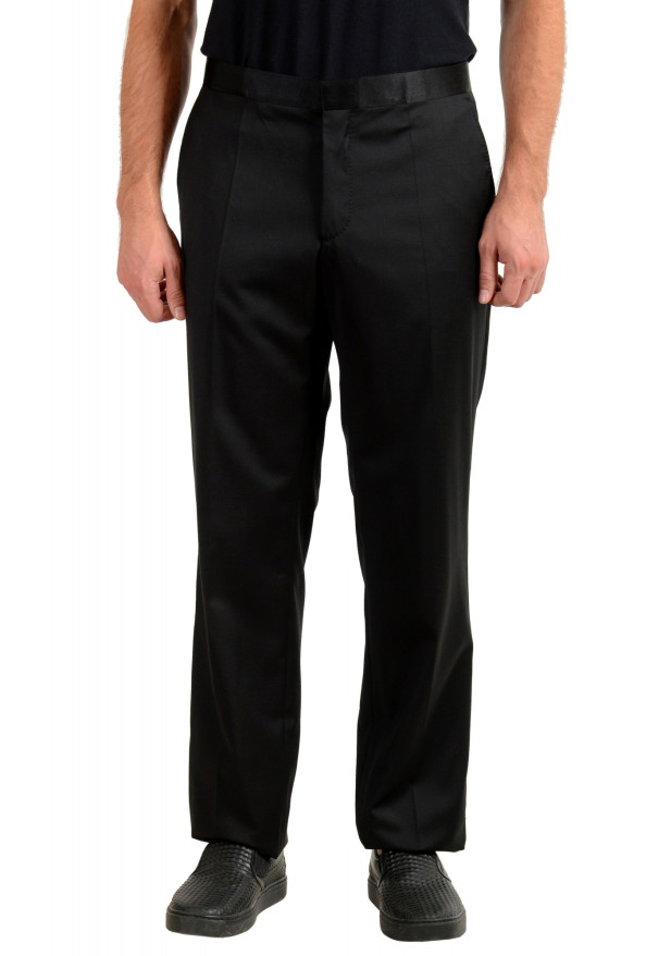Hugo Boss Men's "Housten/Glorious" Black 100% Wool Dress Pants