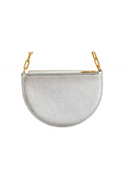 Burberry Women's Silver Textured Leather Clutch Shoulder Bag: Picture 5