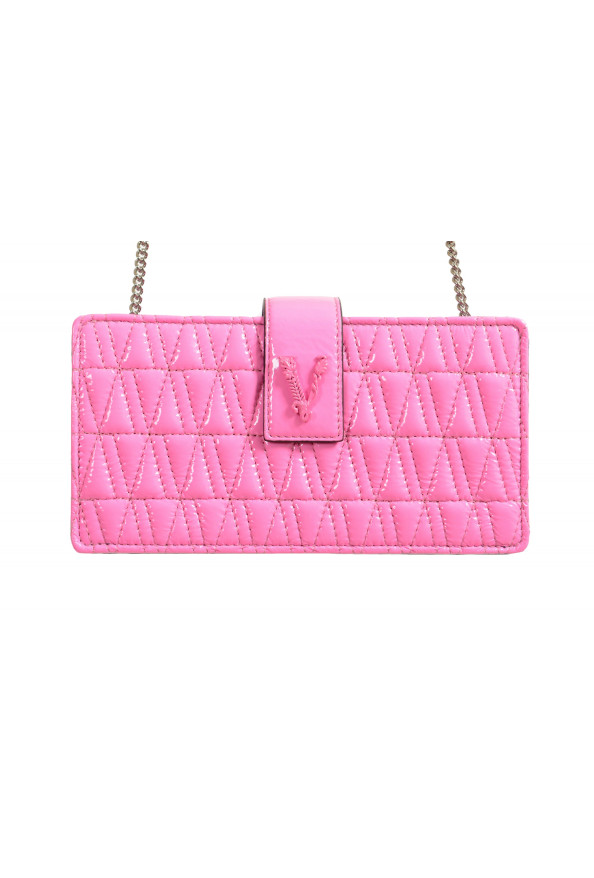 Versace Women's Flamingo Pink Leather Virtus Quilted Mini Bag: Picture 2