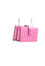 Versace Women's Flamingo Pink Leather Virtus Quilted Mini Bag: Picture 3
