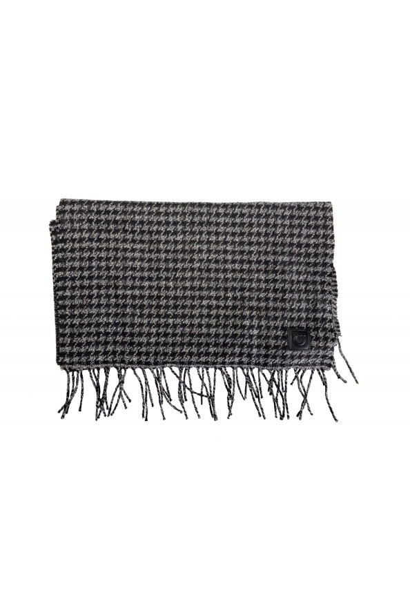 Salvatore Ferragamo Multi-Color Silk Wool Checkered Shawl Scarf