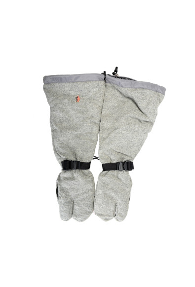 Moncler "Guanti" 100% Wool Gray Long Winter Gloves