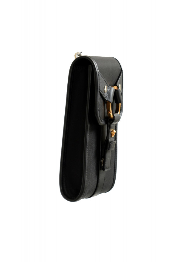 Versace Men's Leather Trimmed Black Mini Shoulder Bag: Picture 3