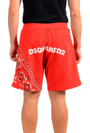Dsquared2 Men's S71MU0514 Red Printed Sweat Shorts: Picture 3