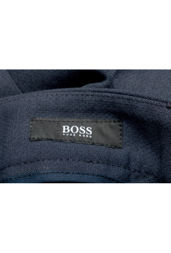 Hugo Boss Men's "Perin3" Blue Wool Flat Front Dress Pants: Picture 5