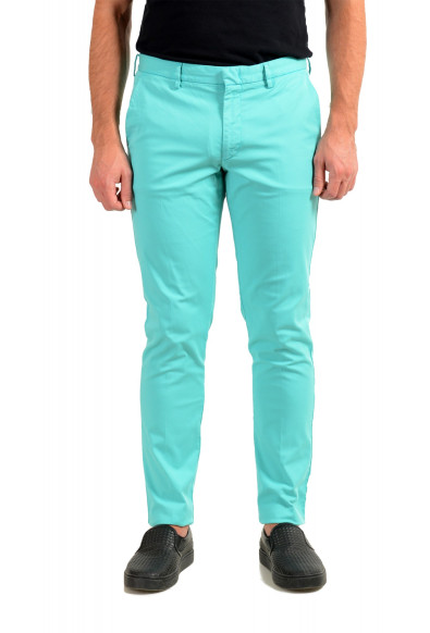 Hugo Boss Men's "Kaito1" Turquoise Flat Front Casual Pants