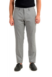 Hugo Boss Men's "Gido" Gray Wool Silk Flat Front Casual Pants