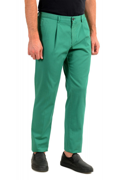 Hugo Boss Men's "Sleat" Emerald Green Pleated Casual Pants: Picture 2