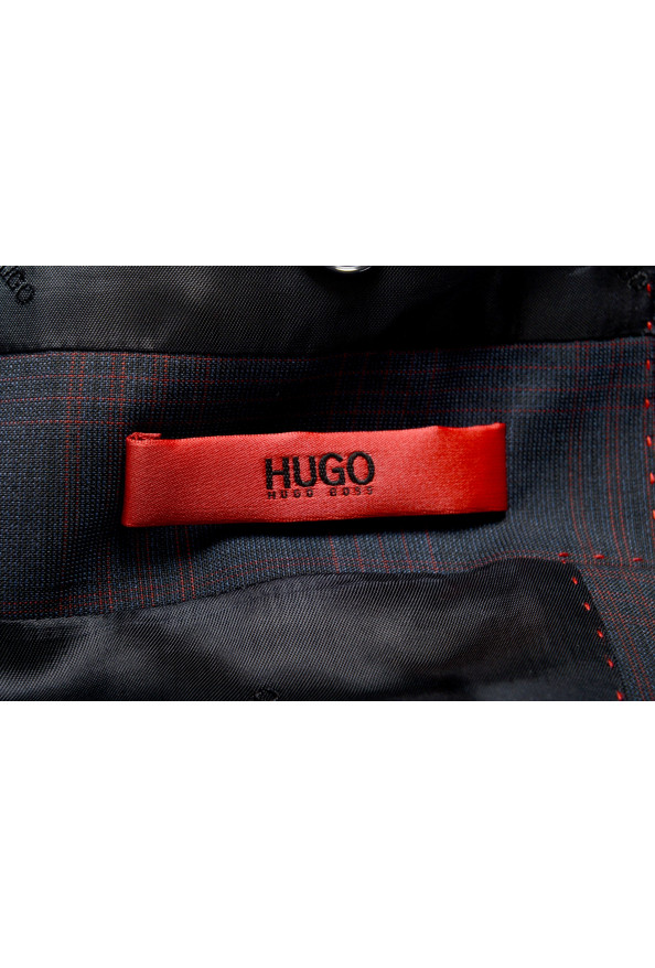 Hugo Boss Men's "Arti/Hesten182" Extra Slim Plaid 100% Wool Two Button Suit: Picture 13