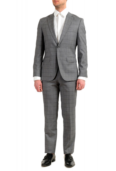 Hugo Boss Men's "Johnstons5/Lenon1" Regular Fit 100% Wool Plaid Two Button Suit