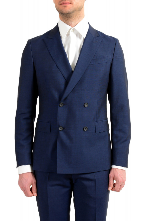 Hugo Boss Men's "Namil/Ben2" Slim Fit Blue Mohair Wool Double Breasted Suit: Picture 4