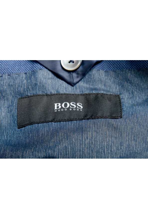 Hugo Boss Men's "Hutson5/Gander2" Slim Fit 100% Wool Blue Two Button Suit: Picture 12