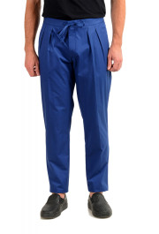 Hugo Boss Men's "Parik-2P-D" Royal Blue Pleated Front Casual Pants