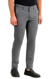 Hugo Boss Men's "Kaito3-Stitch1" Slim Fit Gray Wool Flat Front Casual Pants: Picture 2
