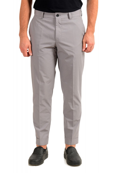 Hugo Boss Men's "Perin1" Gray Flat Front Casual Pants