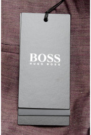 Hugo Boss Men's "Pitko2" Purple Wool Flat Front Casual Pants: Picture 3