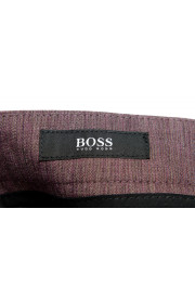 Hugo Boss Men's "Pitko2" Purple Wool Flat Front Casual Pants: Picture 4