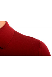 Prada Men's "UMA056" Burgundy Short Sleeve Polo Shirt: Picture 4