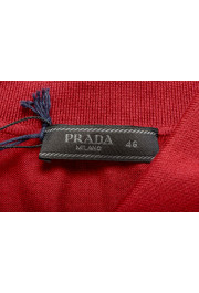 Prada Men's "UMA056" Burgundy Short Sleeve Polo Shirt: Picture 5
