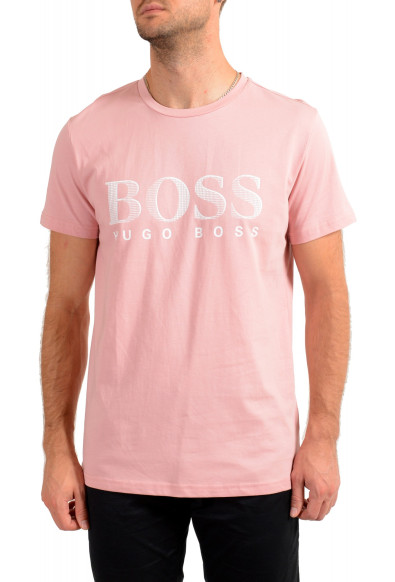 Hugo Boss Men's "T-Shirt RN" Pink Regular Fit Crewneck T-Shirt