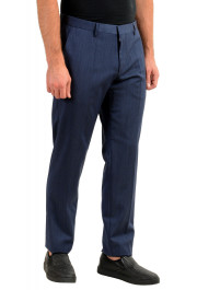 Hugo Boss Men's "Genius5" Slim Fit Blue 100% Wool Flat Front Dress Pants: Picture 2