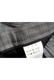 Hugo Boss Men's "Novan6/Be" Slim Fit Gray 100% Wool Plaid Flat Front Dress Pants: Picture 4
