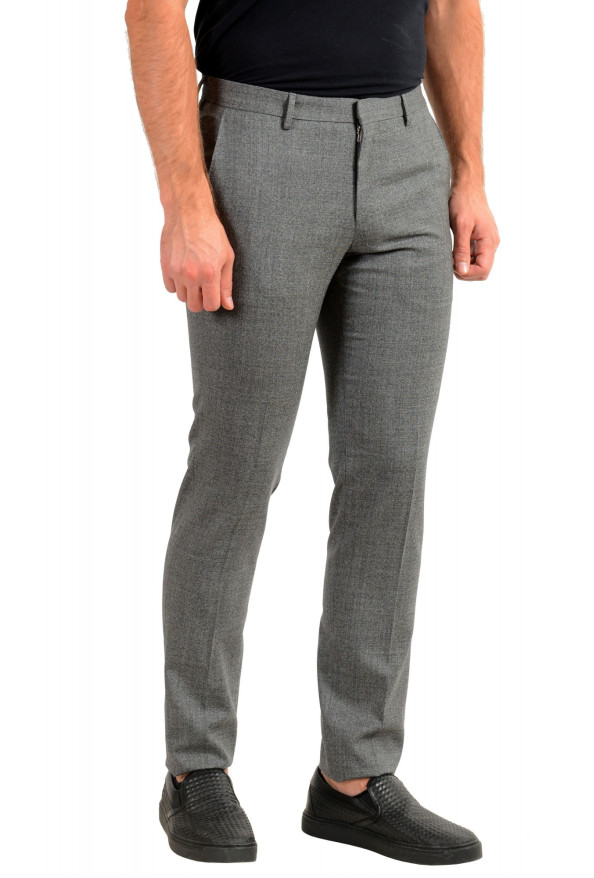Hugo Boss Men's "Ben2" Slim Fit Gray 100% Wool Flat Front Dress Pants: Picture 2