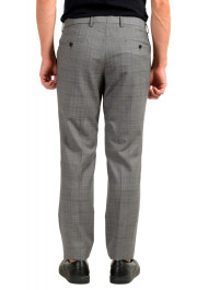 Hugo Boss Men's "Getlin182" Slim Fit Gray 100% Wool Plaid Flat Front Dress Pants: Picture 3