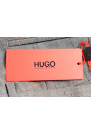 Hugo Boss Men's "Getlin182" Slim Fit Gray 100% Wool Plaid Flat Front Dress Pants: Picture 4