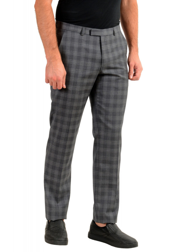 Hugo Boss Men's "Simmons182" Regular Fit Plaid 100% Wool Flat Front Dress Pants: Picture 2