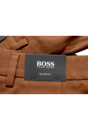 Hugo Boss Men's "Kirio-Pleats-Det" Brown Striped Casual Pants : Picture 4