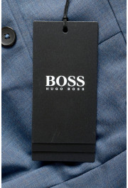 Hugo Boss Men's "Genesis4" Blue Wool Cashmere Flat Front Dress Pants: Picture 4