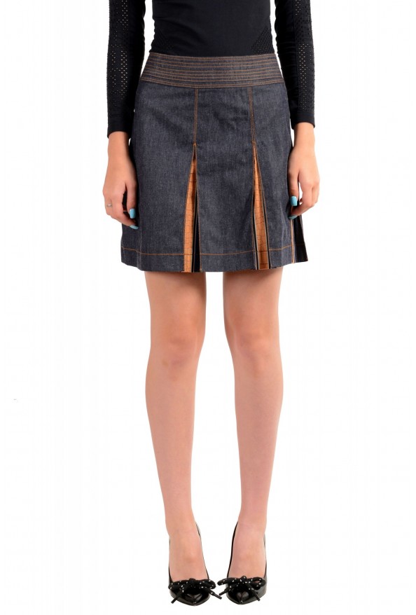 Just Cavalli Women's Denim Pleated Mini Skirt
