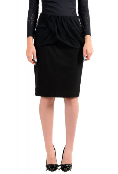 Just Cavalli Women's Black Straight Pencil Skirt