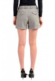 Moncler Women's Gray 100% Wool Pleated Shorts: Picture 3