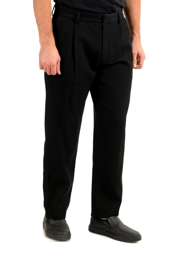 Hugo Boss Men's "Parko-Plears-C" relaxed Fit Black Pleated Pants: Picture 2