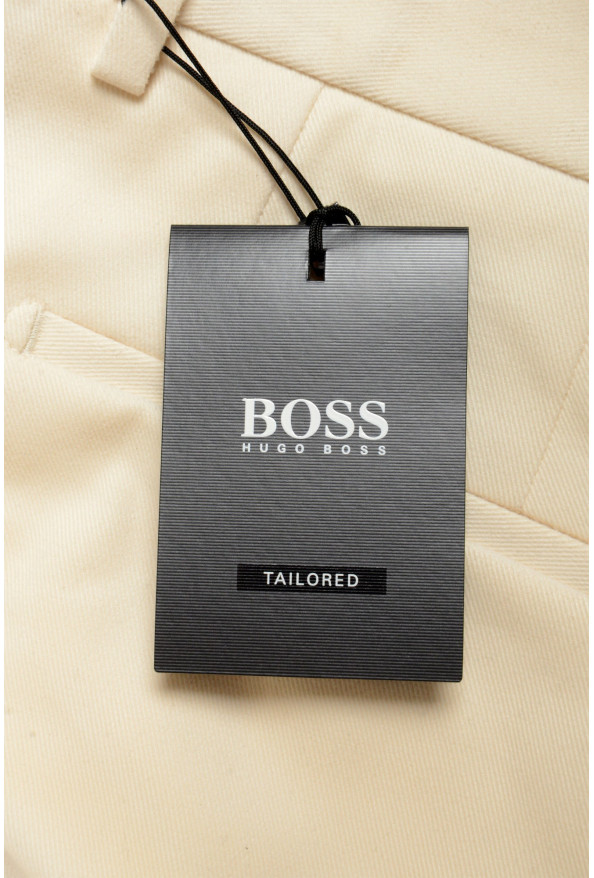 Hugo Boss Men's "T-Bryce" Tailored Off Whit Flat Front Casual Pants: Picture 4