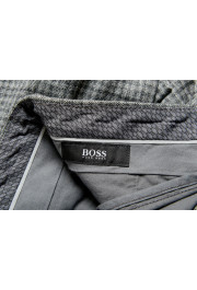 Hugo Boss Men's "Broad-W" Gray Plaid Wool Flat Front Casual Pants: Picture 5