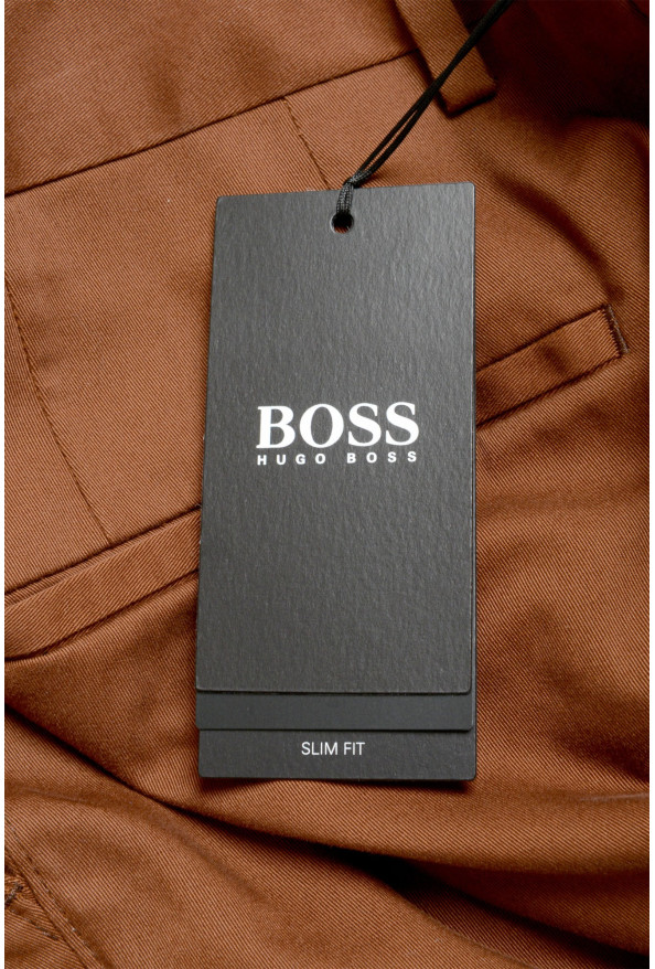 Hugo Boss Men's "Broad1-W" Brown Flat Front Casual Pants: Picture 4