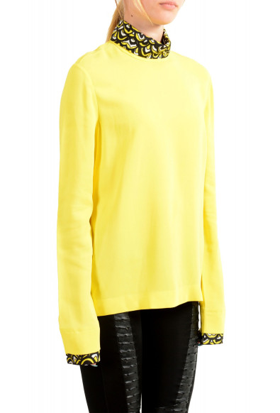 Just Cavalli Women's Bright Yellow Long Sleeve Blouse Top: Picture 2