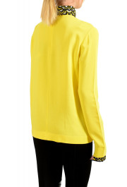 Just Cavalli Women's Bright Yellow Long Sleeve Blouse Top: Picture 3