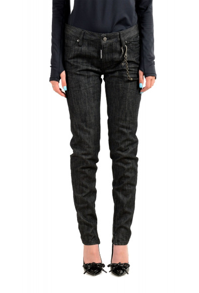 Dsquared2 Women's "Medium Waist Skinny Jean" Black Wash Jeans