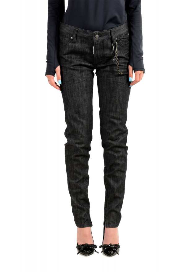 Dsquared2 Women's "Medium Waist Skinny Jean" Black Wash Jeans