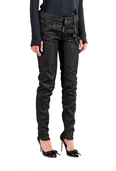 Dsquared2 Women's "Medium Waist Skinny Jean" Black Wash Jeans: Picture 2