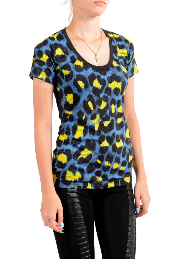 Just Cavalli Women's Multi-Color Animal Print Stretch T-Shirt : Picture 2
