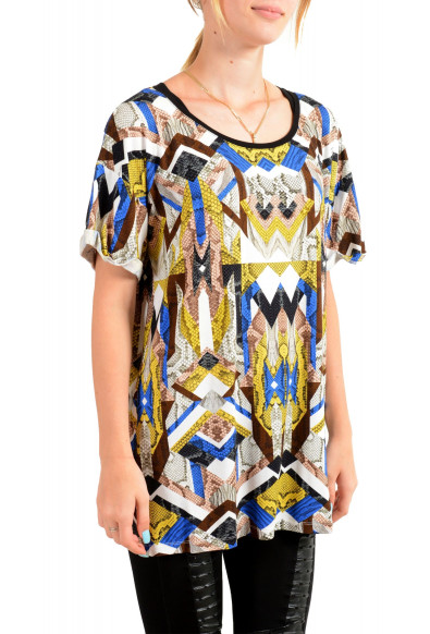 Just Cavalli Women's Multi-Color Crewneck Oversized T-Shirt : Picture 2